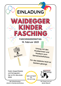 Read more about the article Kinderfasching in Waidegg