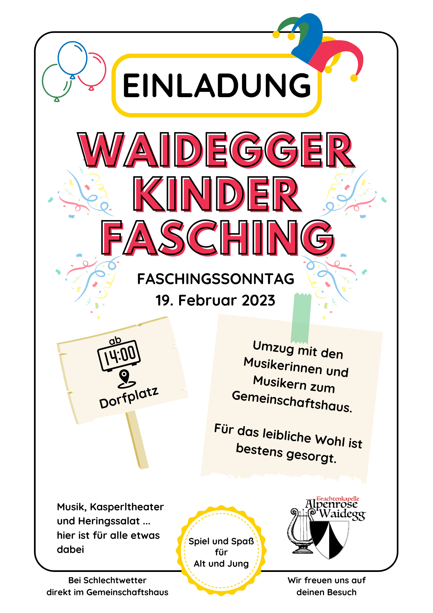 You are currently viewing Kinderfasching in Waidegg