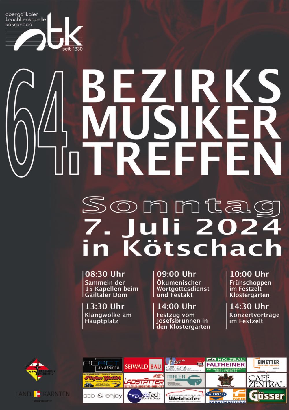 You are currently viewing 64. Bezirksmusikertreffen in Kötschach